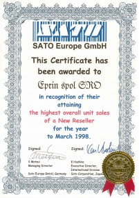 SATO Unit Sales 1998