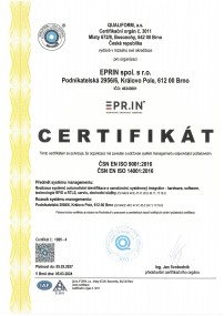 ISO 9001-2016 +  ISO 14001-2016 CZ